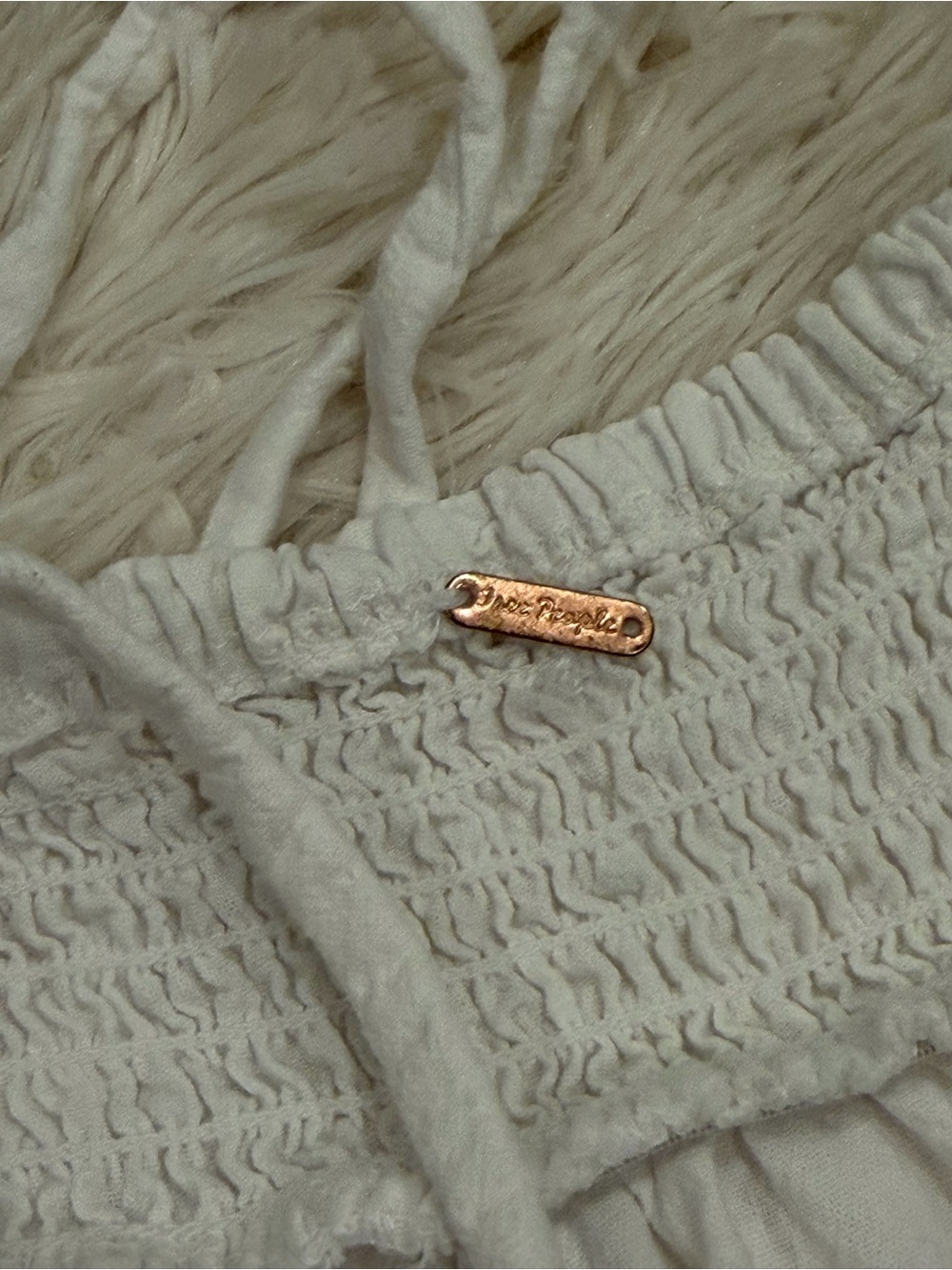 *As Is* Free People Lovey Maxi Dress Crochet Lace XS White Boho Beach Resort - Picture 9 of 10